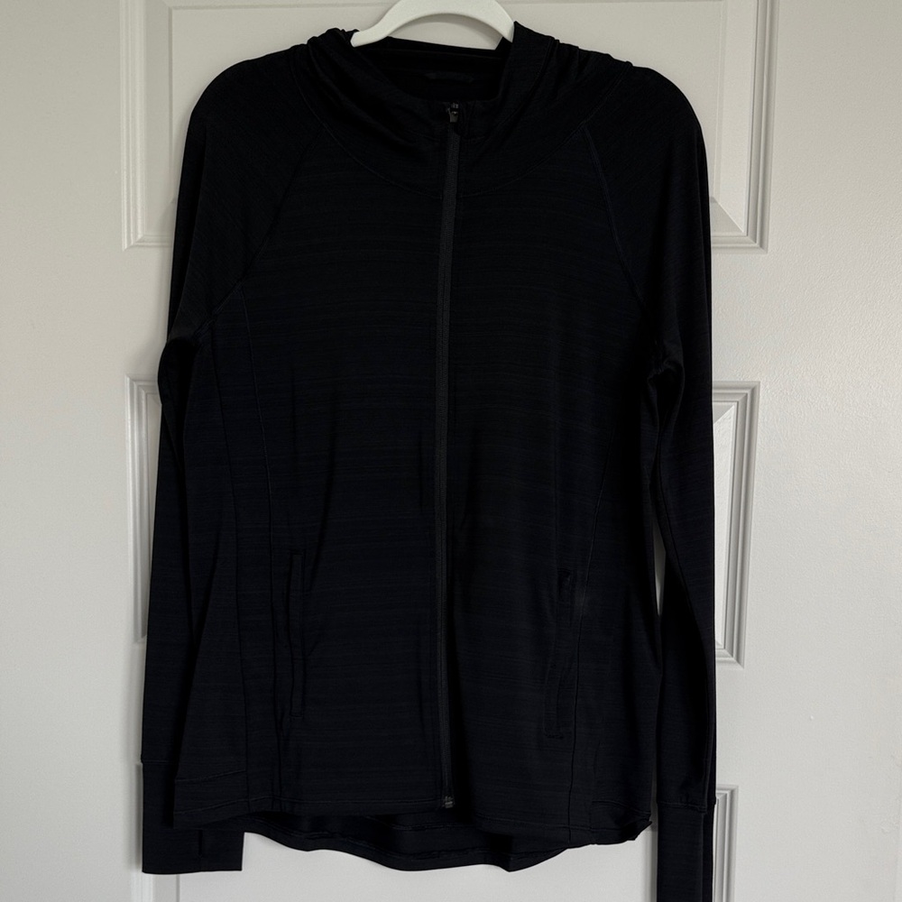 Athleta Black Full Zip Hooded Jacket